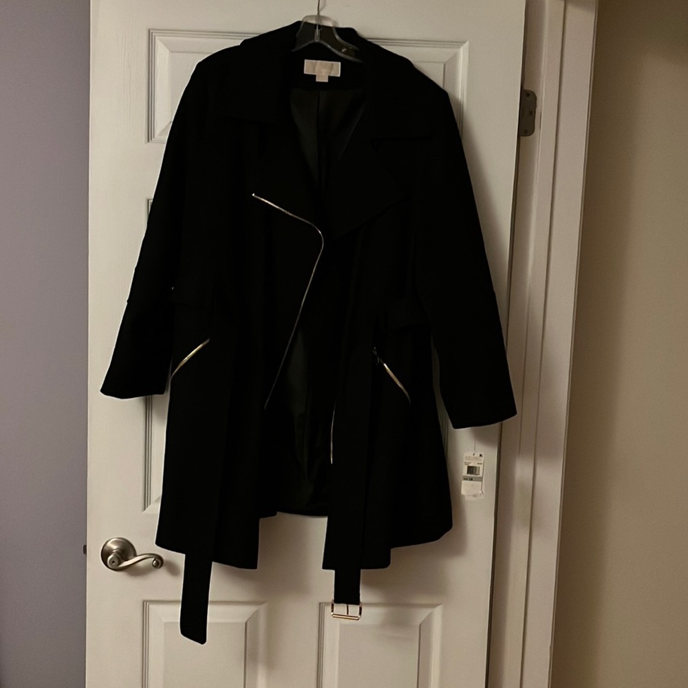 Black wool winter coat
